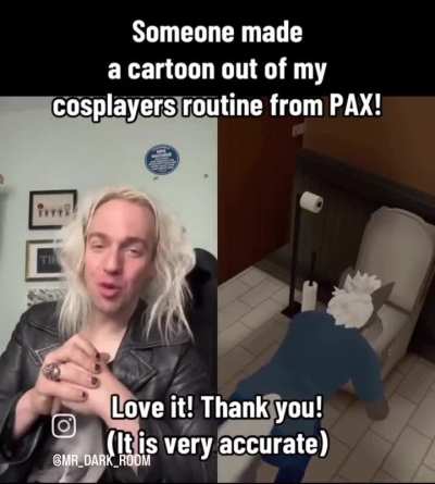 Somebody made a cartoon out of Mr John Robertson. The dark room