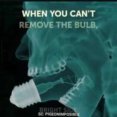 Why you can't remove a light bulb from your mouth [x-post /r/educationalgifs/]