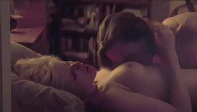 Elliot Page sucking on Kate Mara's tits