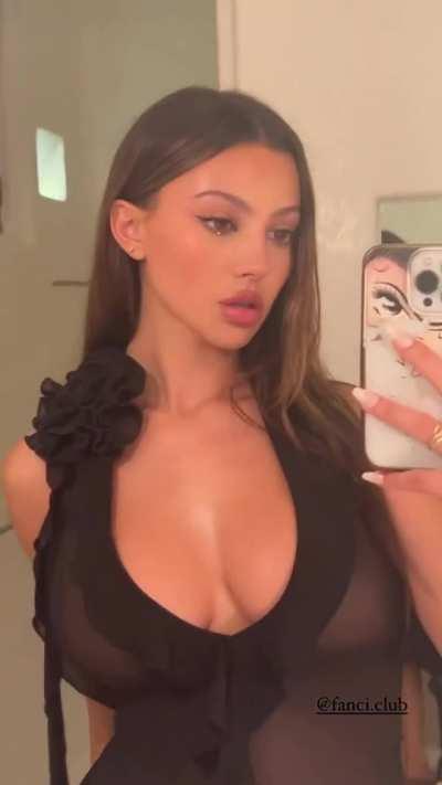 Stunning in black dress