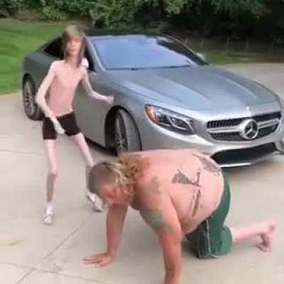 Rare footage of Mr. Cow dancing with his dad