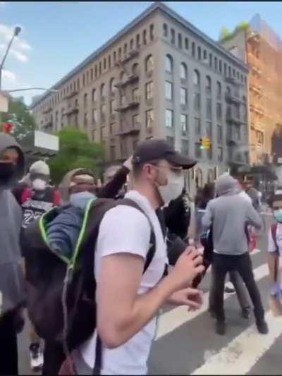 Streamer tells protesters to flip truck then instantly regrets it