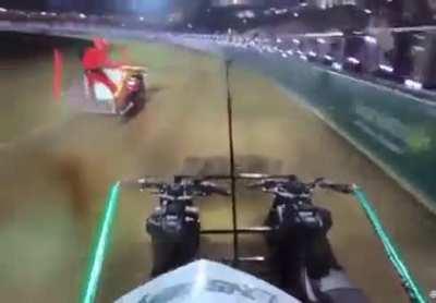 Motorcycle Chariot Racing. Is there jousting, too?