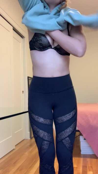 Post-workout strip! Wanna come rinse me off?