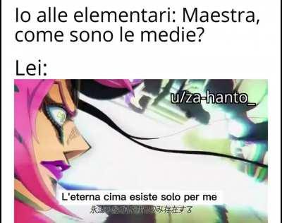 Stessa cosa alle medie delle superiori