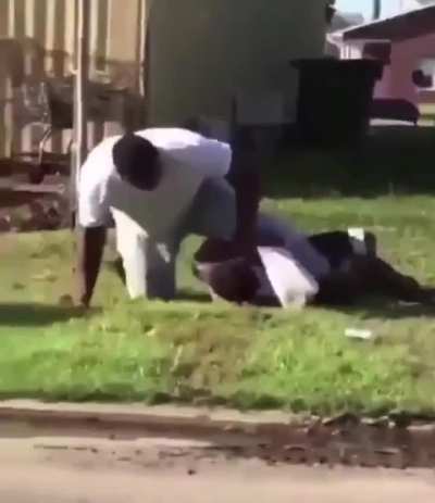 Son Beats Down man for abusing his mother