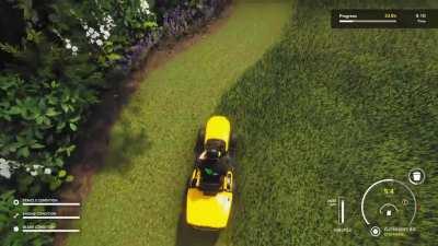 Why on earth is this lawn mowing game so therapeutic…