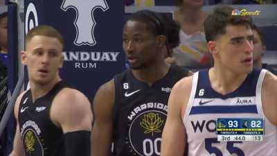 [Highlight] Jonathan Kuminga Flies Up to Block Anthony Edwards' Shot