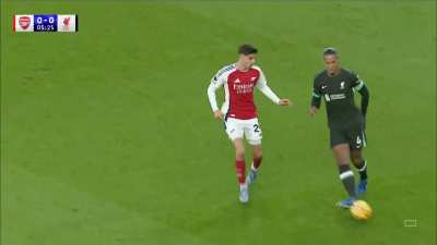 van Dijk vs Havertz just after 5 minutes into the game (Arsenal vs Liverpool)