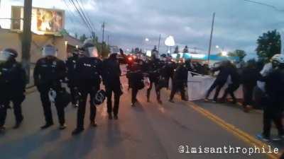 Portland, OR: Police mace, beat, and shoot rubber bullets point-blank at protesters. 6/30/20