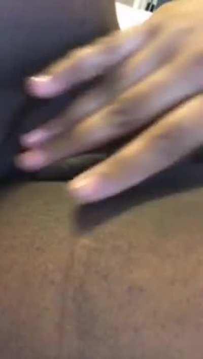 Hot Thick Brown skin Girl playing with her pussy