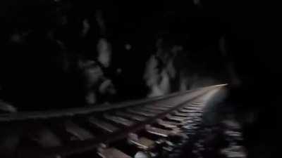 I know this is probably a repost, but it's a good time to remind you all that if the tracks are SHINY - STAY OFF OF THEM.