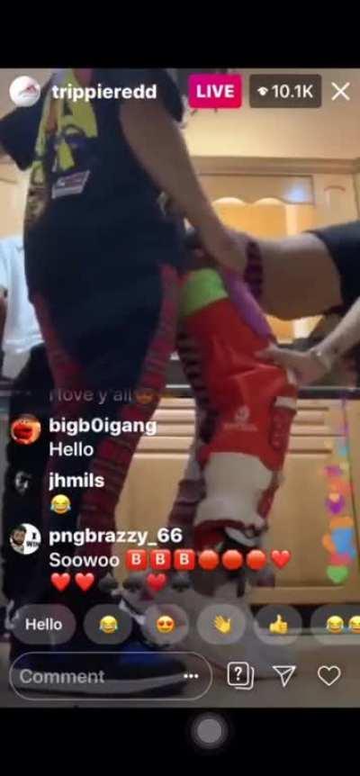Coi Leray IG Live W/ Trippie Redd