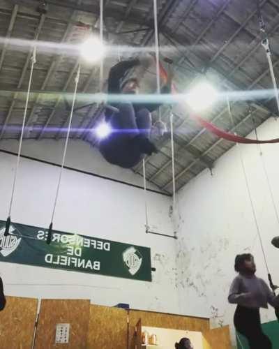 Slipping out of her pants