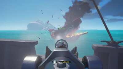 And this kids is why you don't store gunpowder barrels in the ship's hull...