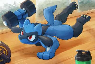 Riolu working out
