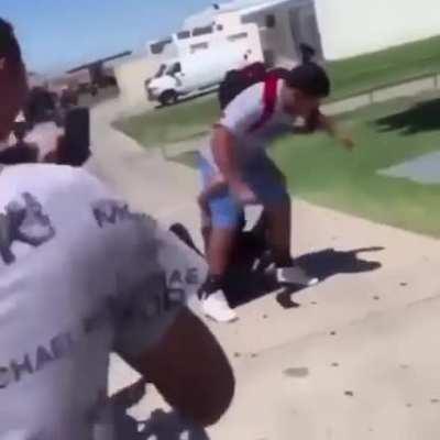 Flippin that dude like a pancake lmao