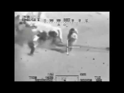 Kill comp of insurgents by US attack helicopters (not sure if Apache or Cobra or both)