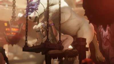 Jaina getting plowed (ZMSFM) [World of Warcraft]