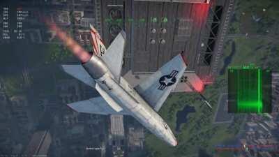 The camera angle on this high alpha maneuver is slightly satisfying