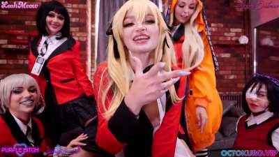 Kirari Momobami, Yumeko Jabami, Midari Ikishima, Runa Yomozuki, Mary Saotome (Octokuro, Purple Bitch, Sonya Vibe, Sia Siberia, Anna Batman) [Kakegurui]