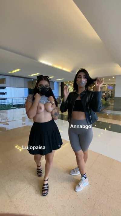 So we went shopping and we ended up flashing (slowmo)