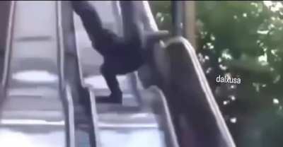 Man Forgot to Stay On The Slide😂 