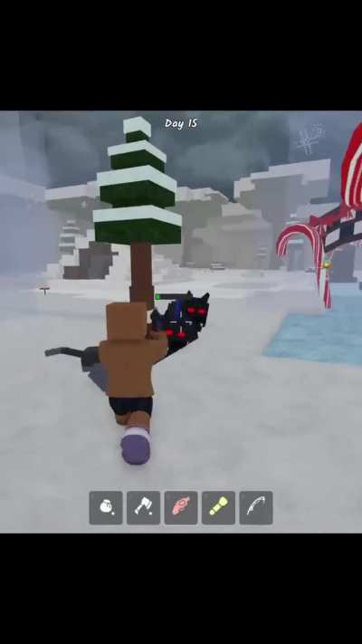 bro slipped on ice then got killed by the big blue wolf lmao!!! #99nightintheforest #roblox