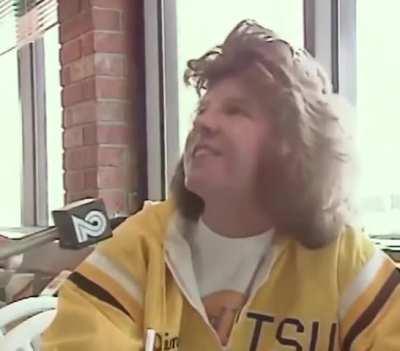 People in 1993 react to credit cards being accepted at a Burger King.