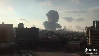 Long distance view from the Lebanon explosion.