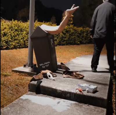 Strange dumpster