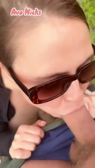 I might be married with a kid, but I’d happily suck your cock dry even if someone was watching us.