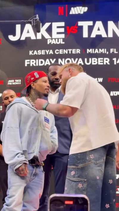 Tank Davis gets Mad! and slaps Jake Paul