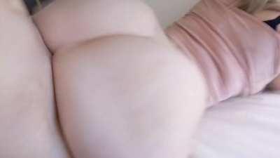 Busty PAWG gets fucked doggystyle in her bed POV