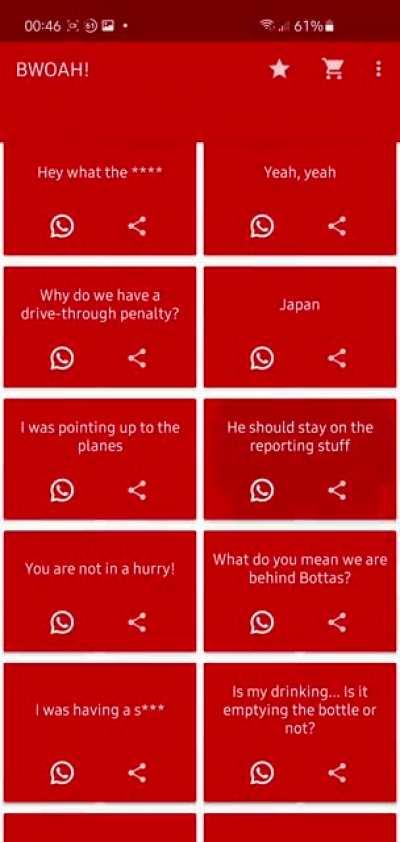 Day 15 without F1: I've created an app with Kimi's best sounds and mumbles and published it on Play Store. Download link on comments