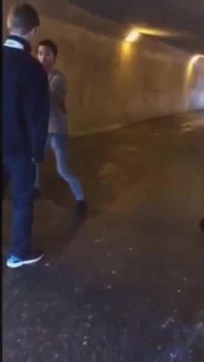 Walked in like a boss, hit him like a boss