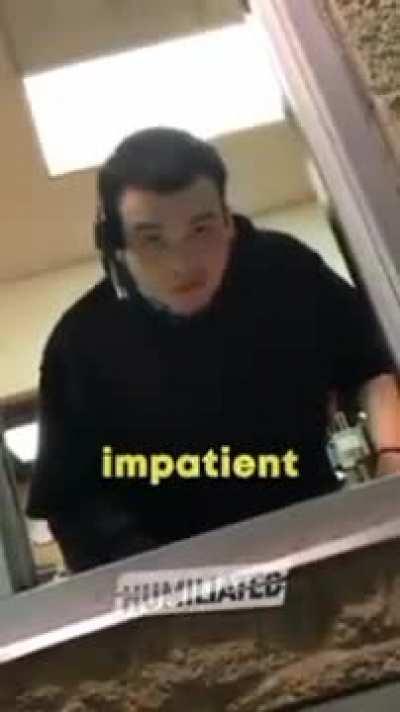 Customer confronts fast food worker!!