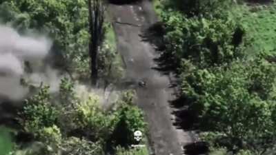 Curious Russian blows himself up on an IED dropped by Ukrainian drone, Donetsk