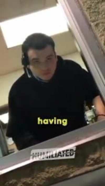Customer confronts fast food worker