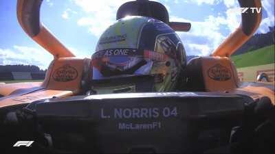 Lando's entire last lap and celebration 