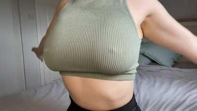 Needing some strong hands to grope my big titties xoxo