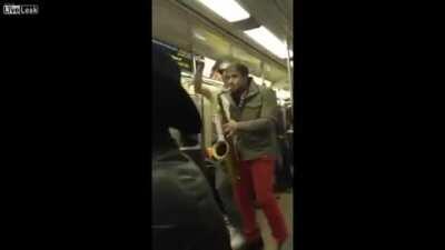 Subway Saxophone Battle
