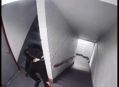 Man lights homeless guy on fire because he was mad at him for sleeping on the stairs