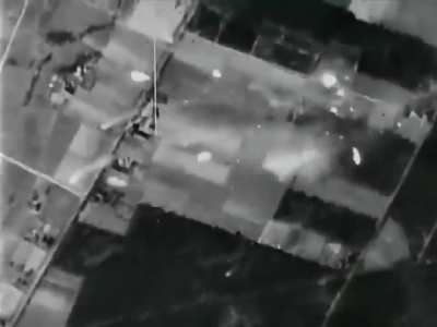 Boeing B-17G Flying Fortress 44-6183 breaks up in mid air after being hit by flak over Linz in Austria on July 25th 1944