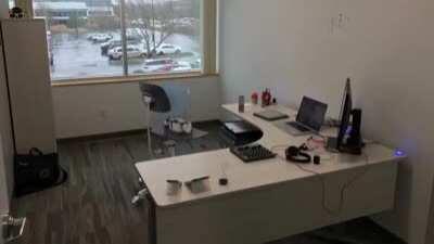 Rei Ayanami waiting for us to turn into orange juice.