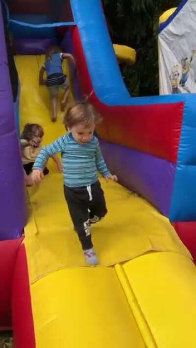Our boys first bouncy bounce experience yesterday.
