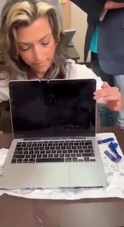 at hydro-dipping a Macbook