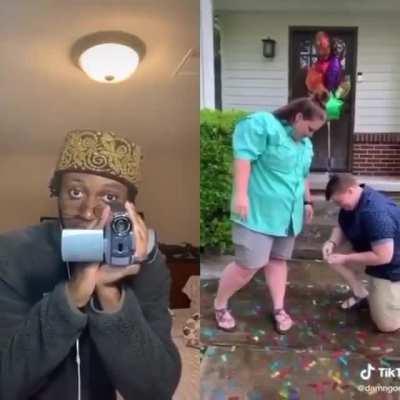 Kid tries to ruin a beautiful moment and gets slammed.. Watch till the end