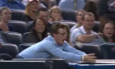 Pay front row seats to a baseball game only to embarrassed.