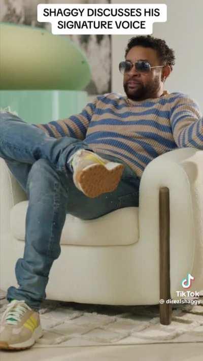 Shaggy reveals his government voice and that he picked up his signature accent while in the U.S marines